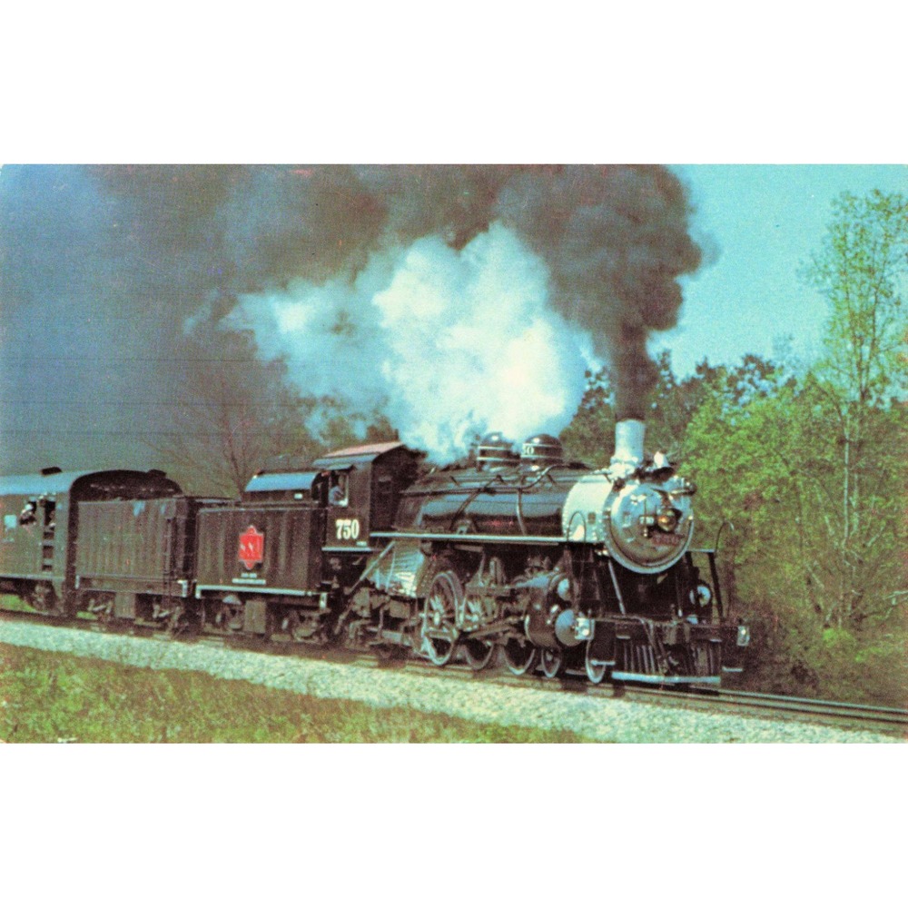 Savannah & Atlanta Steam Locomotive 750 Dogwood Special 1973 Postcard MJ434